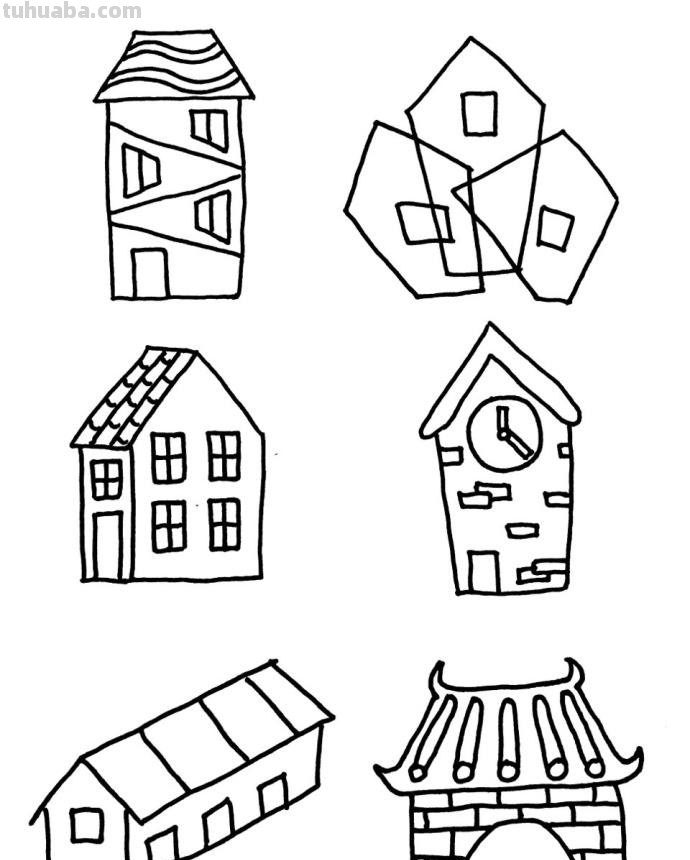 54种房子简笔画~有你喜欢住的房子吗？