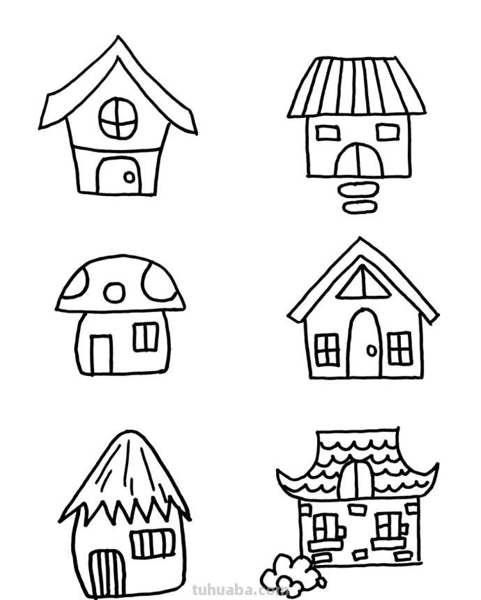 54种房子简笔画~有你喜欢住的房子吗？