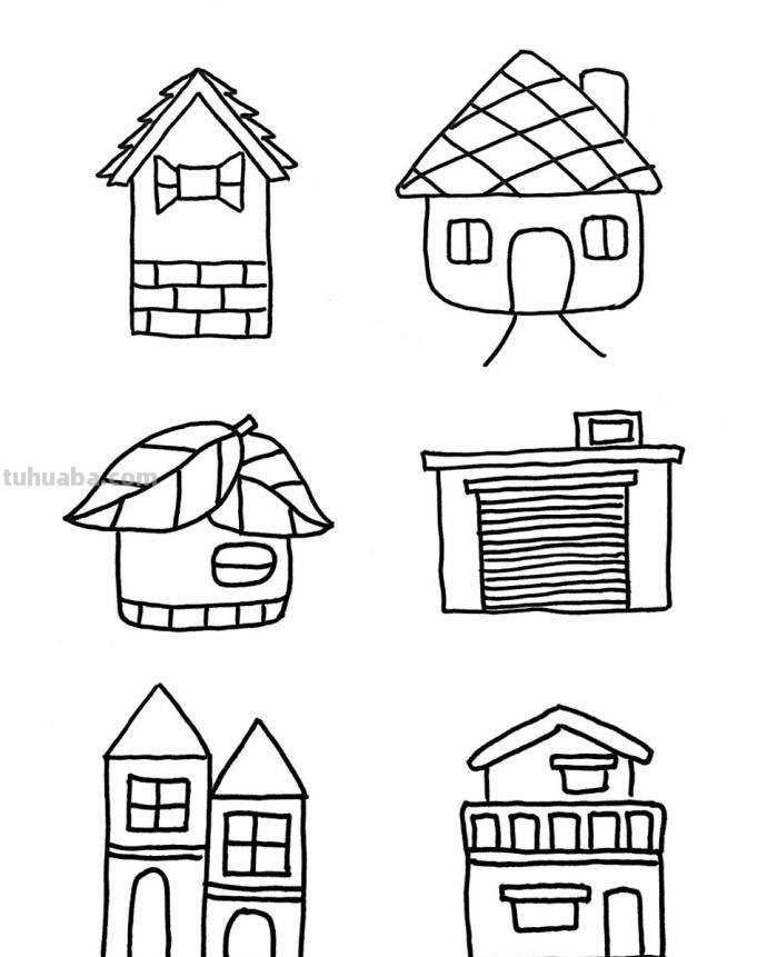 54种房子简笔画~有你喜欢住的房子吗？