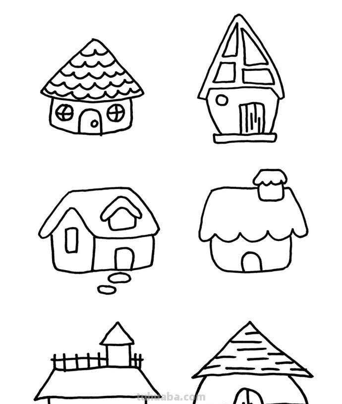 54种房子简笔画~有你喜欢住的房子吗？