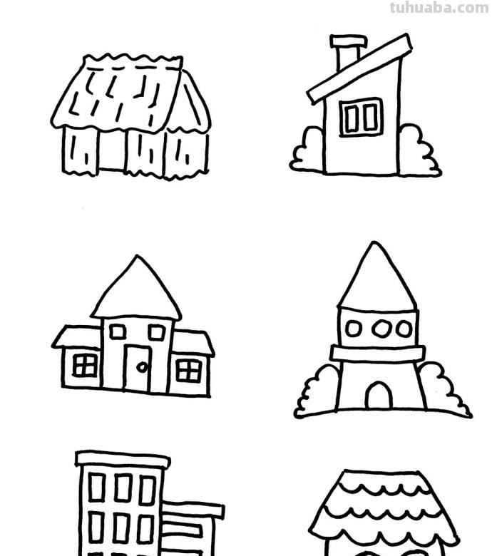 54种房子简笔画~有你喜欢住的房子吗？