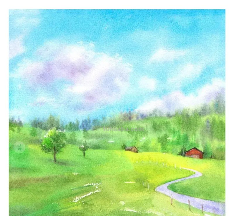 水彩保姆级教程又又又来了~夏天来了，一起去写生吧