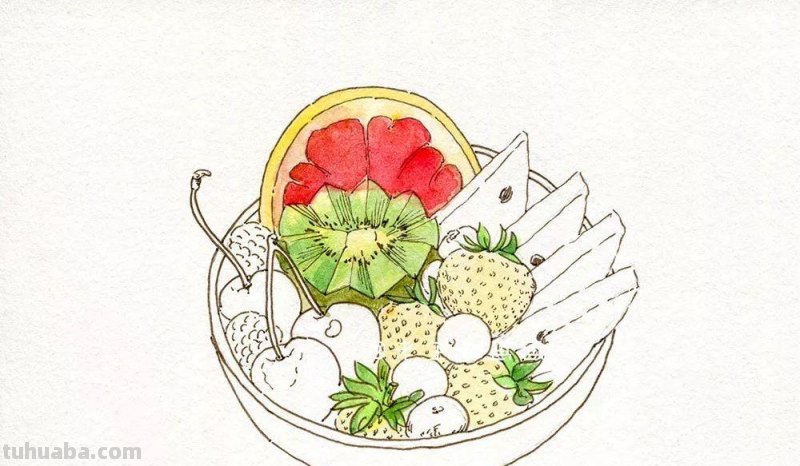 零基础也能画水彩，教你画一幅水果图