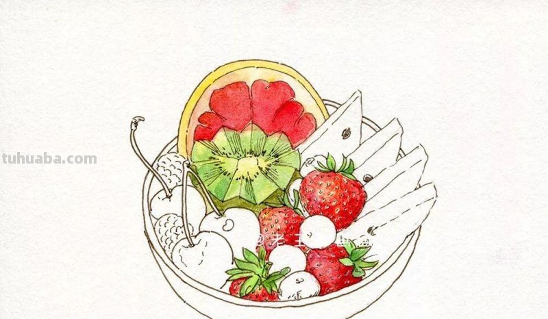 零基础也能画水彩，教你画一幅水果图