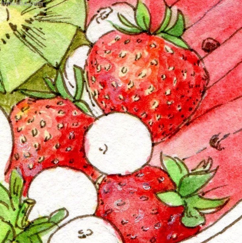 零基础也能画水彩，教你画一幅水果图