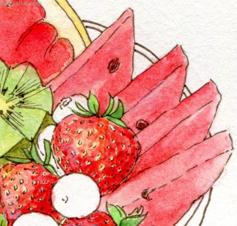 零基础也能画水彩，教你画一幅水果图