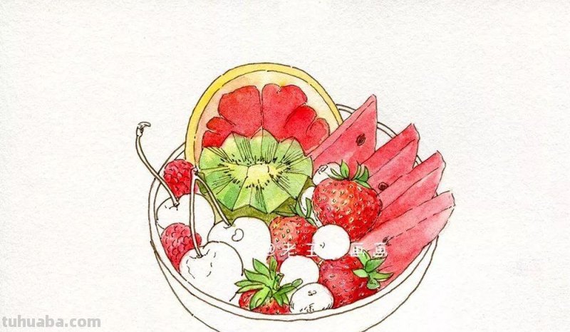 零基础也能画水彩，教你画一幅水果图