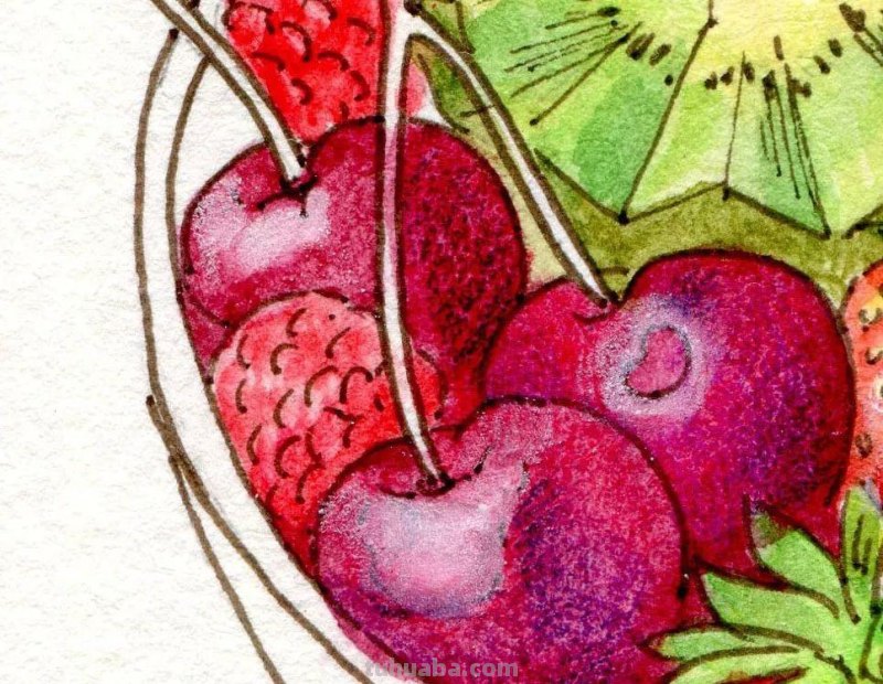 零基础也能画水彩，教你画一幅水果图