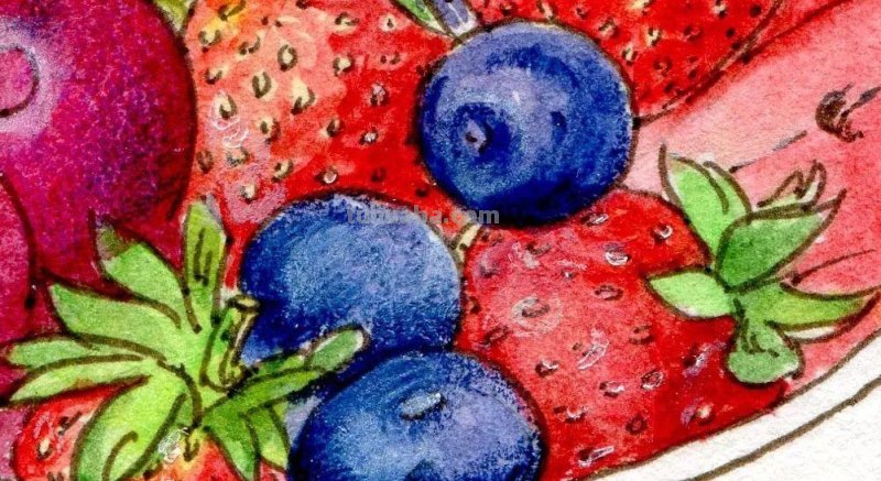 零基础也能画水彩，教你画一幅水果图