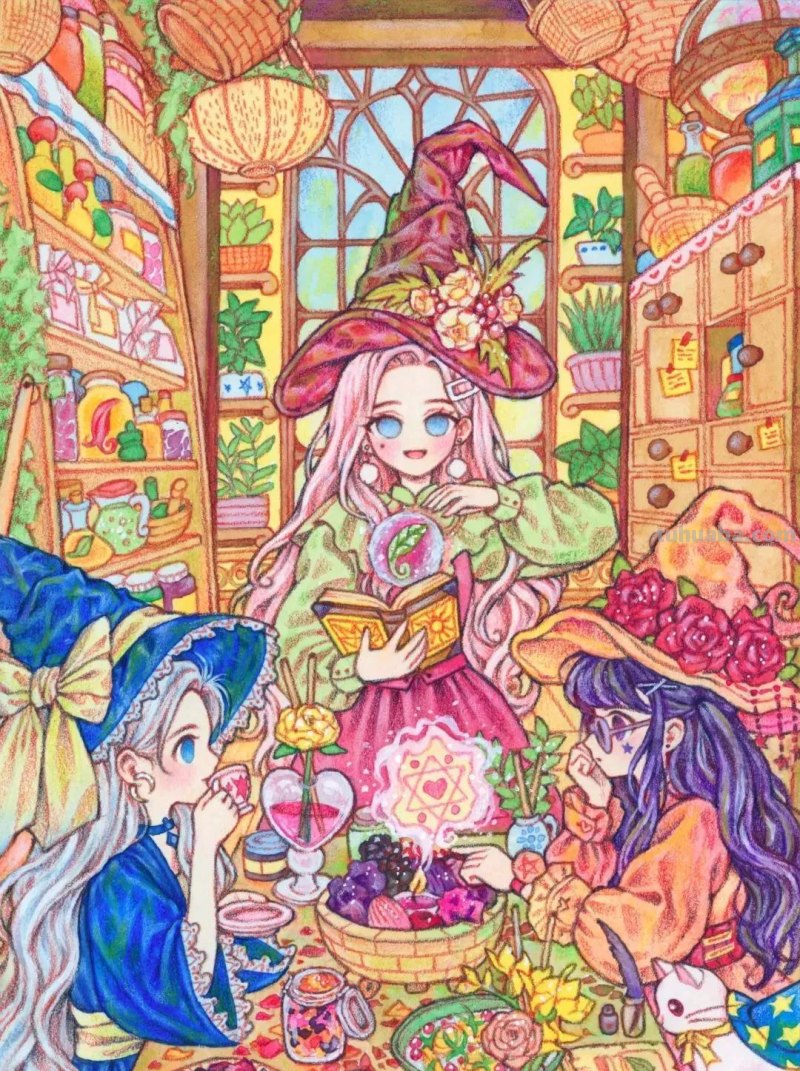 彩铅色彩综合绘画29张！彩铅与色彩的配合颜色超绝！