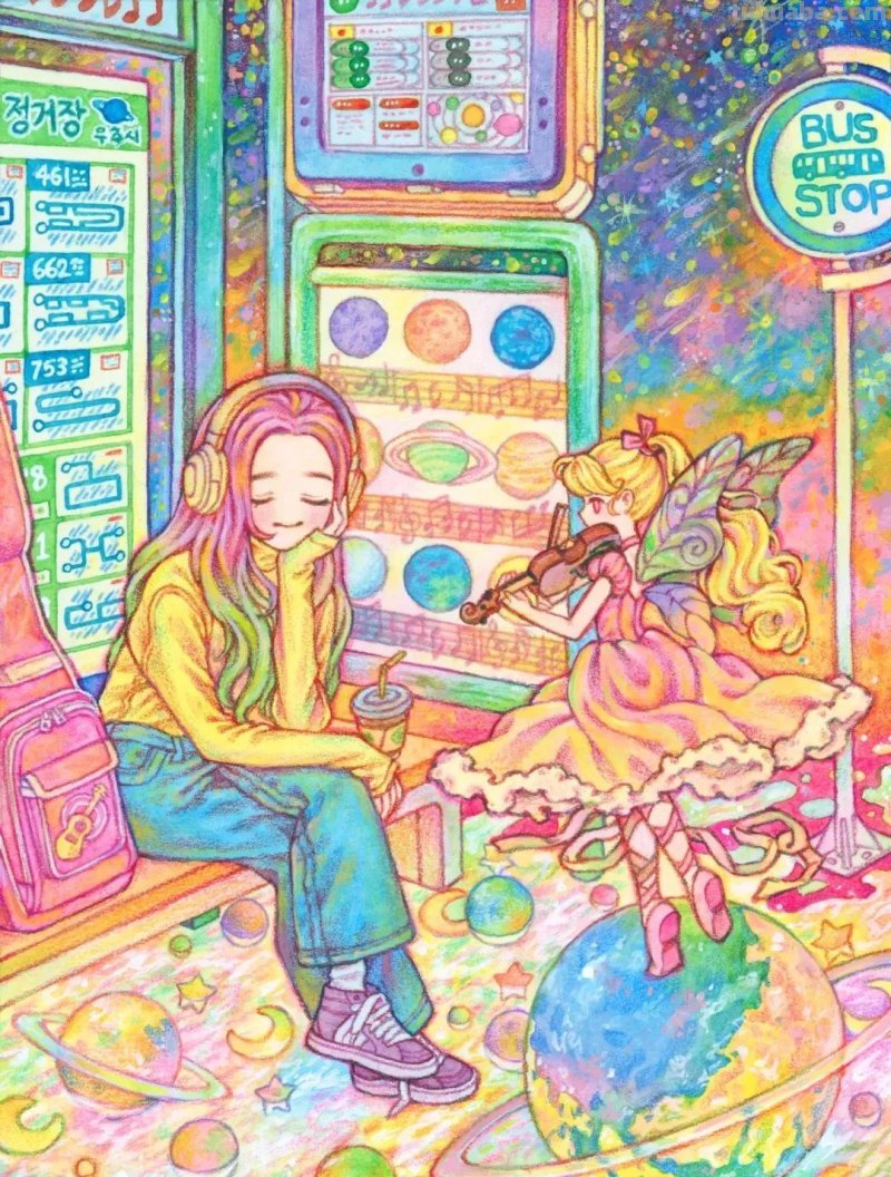 彩铅色彩综合绘画29张！彩铅与色彩的配合颜色超绝！