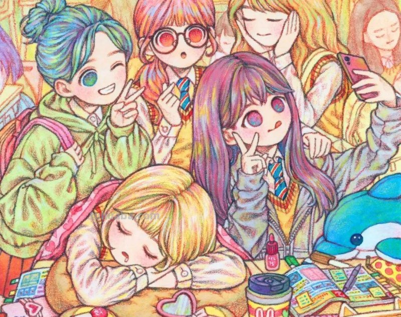 彩铅色彩综合绘画29张！彩铅与色彩的配合颜色超绝！