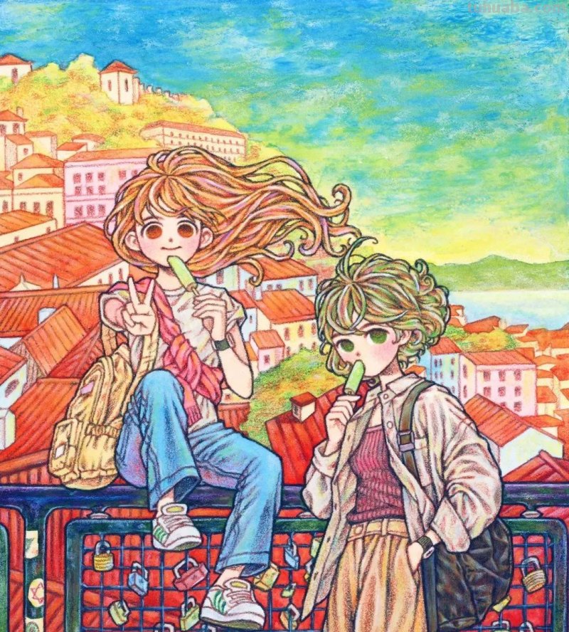 彩铅色彩综合绘画29张！彩铅与色彩的配合颜色超绝！