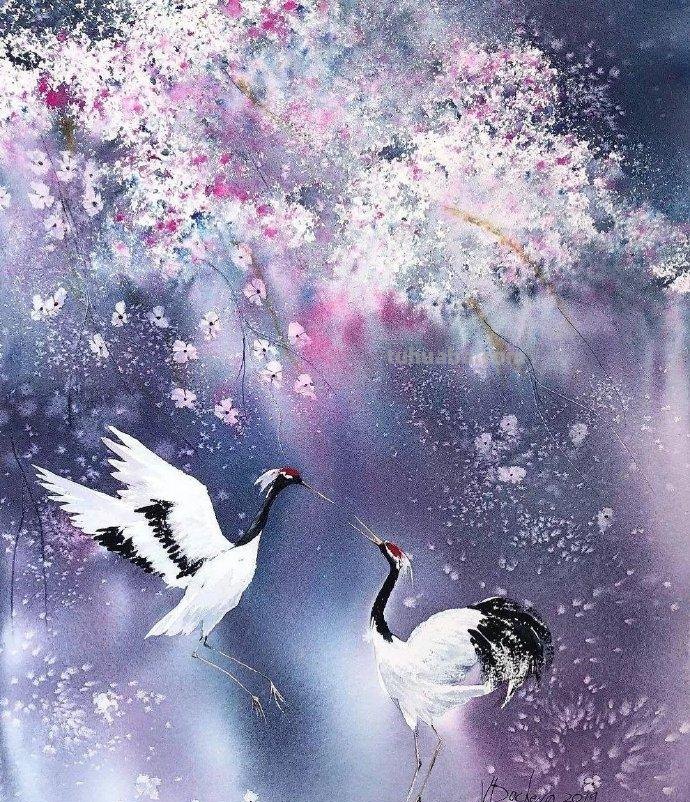 仙气十足的风景水彩画作品
