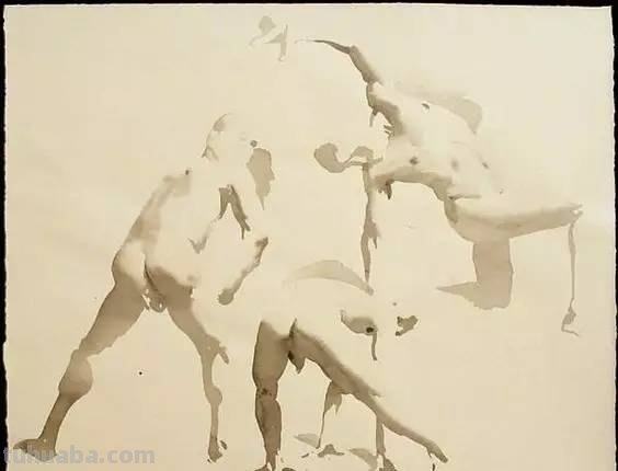 酣畅淋漓 - 写意水彩人体写生画作