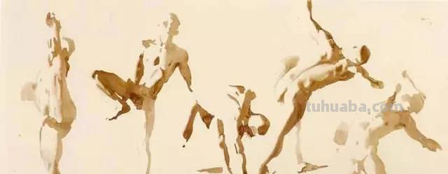 酣畅淋漓 - 写意水彩人体写生画作