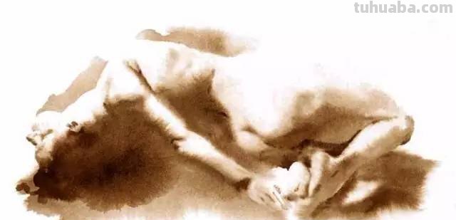 酣畅淋漓 - 写意水彩人体写生画作