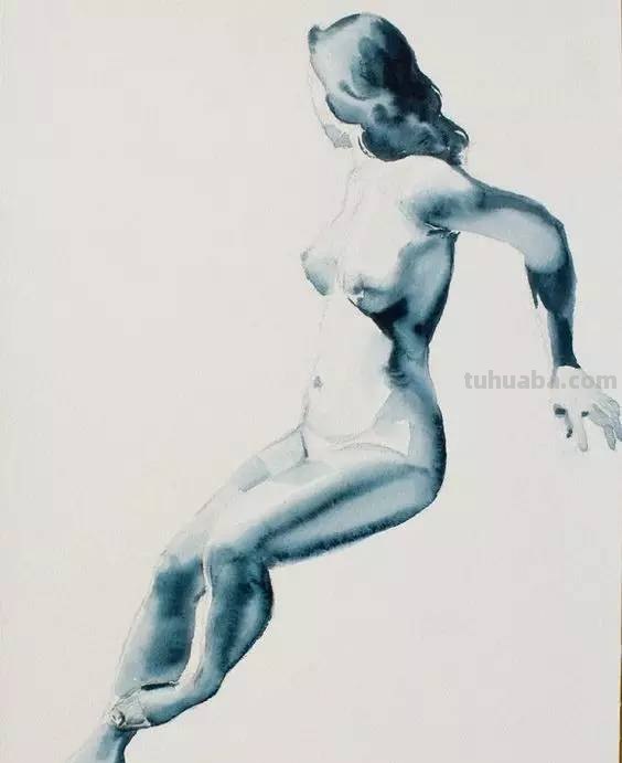 酣畅淋漓 - 写意水彩人体写生画作