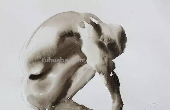 酣畅淋漓 - 写意水彩人体写生画作