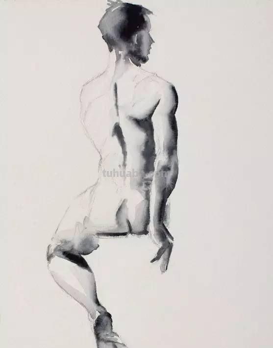 酣畅淋漓 - 写意水彩人体写生画作