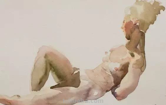 酣畅淋漓 - 写意水彩人体写生画作