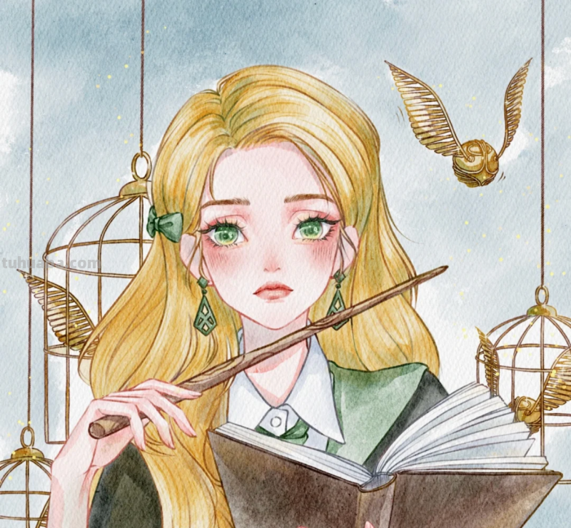 超甜美的水彩人物插画｜人美花甜，好一朵盛开的“花骨朵”