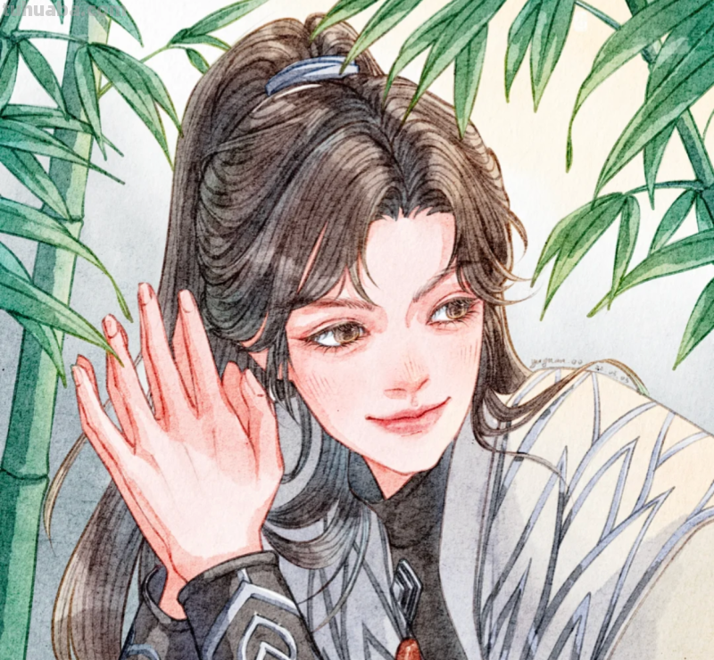 超甜美的水彩人物插画｜人美花甜，好一朵盛开的“花骨朵”