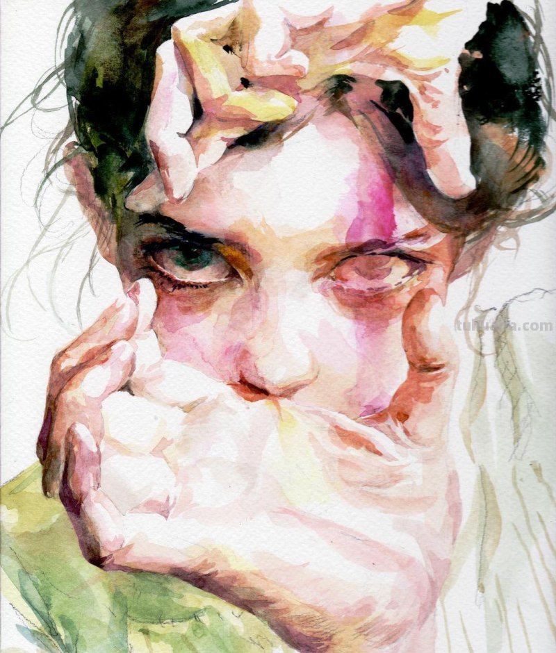 个性十足丨韩国水彩画家随意性的水彩画人物 个性十足丨韩国水彩画家随意性的水彩画人物