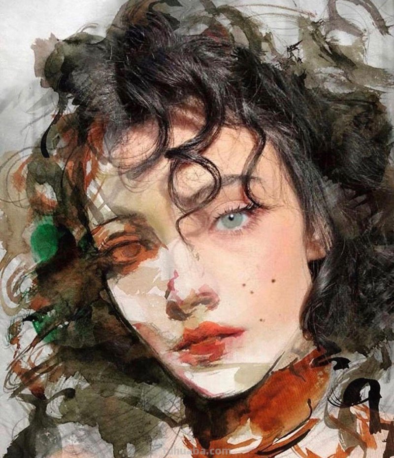 个性十足丨韩国水彩画家随意性的水彩画人物 个性十足丨韩国水彩画家随意性的水彩画人物