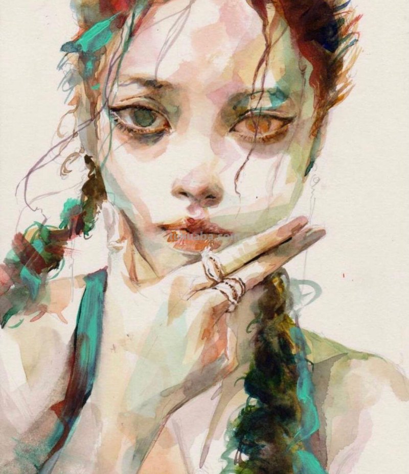 个性十足丨韩国水彩画家随意性的水彩画人物 个性十足丨韩国水彩画家随意性的水彩画人物