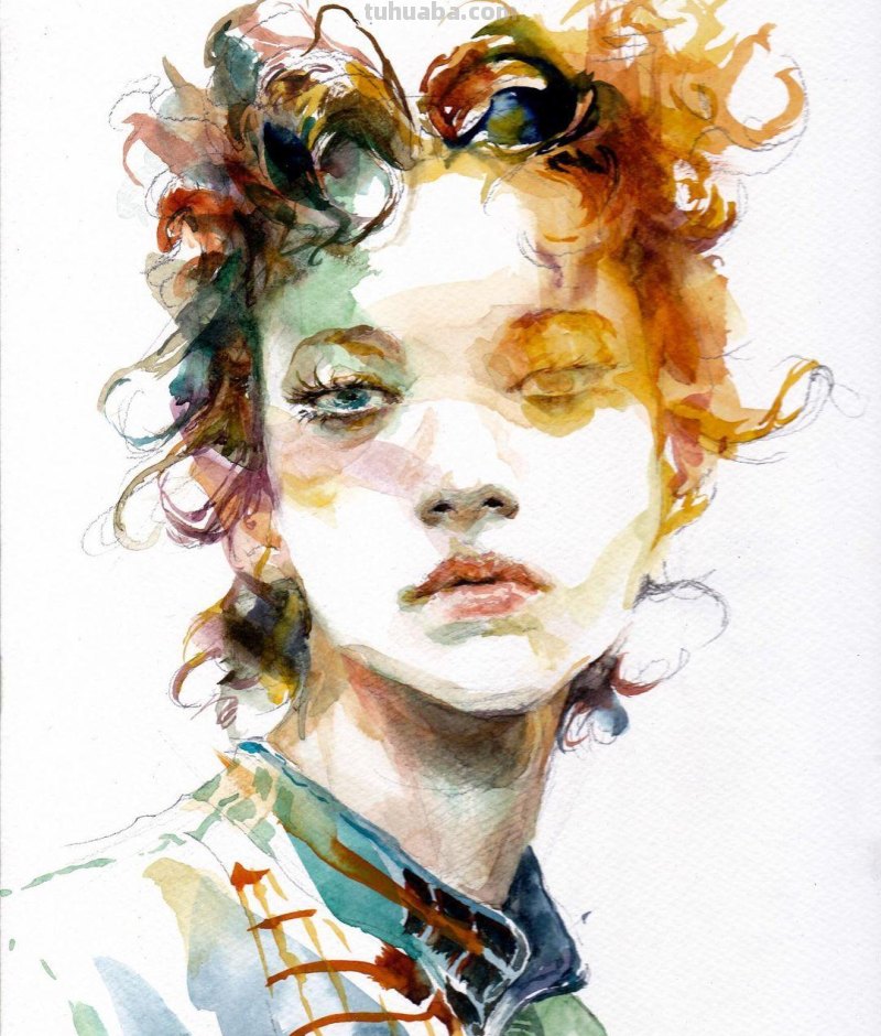 个性十足丨韩国水彩画家随意性的水彩画人物 个性十足丨韩国水彩画家随意性的水彩画人物