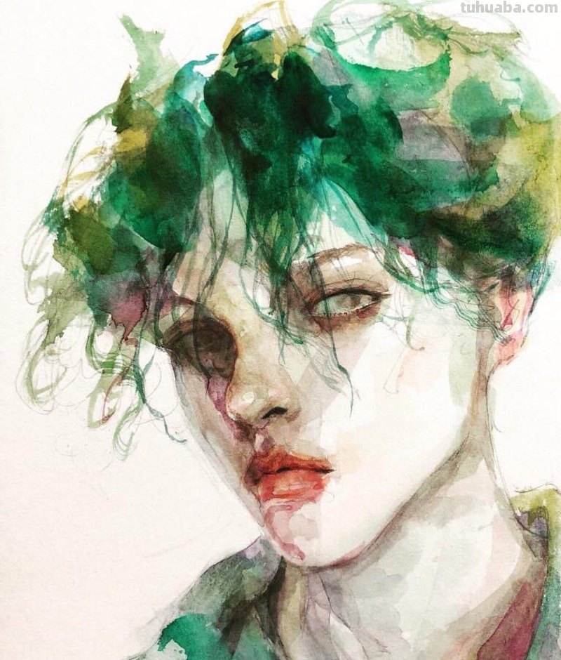 个性十足丨韩国水彩画家随意性的水彩画人物 个性十足丨韩国水彩画家随意性的水彩画人物