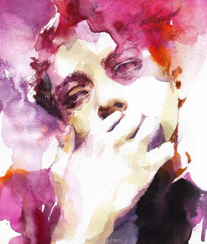 个性十足丨韩国水彩画家随意性的水彩画人物 个性十足丨韩国水彩画家随意性的水彩画人物