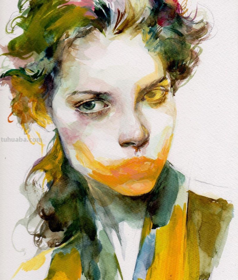 个性十足丨韩国水彩画家随意性的水彩画人物 个性十足丨韩国水彩画家随意性的水彩画人物