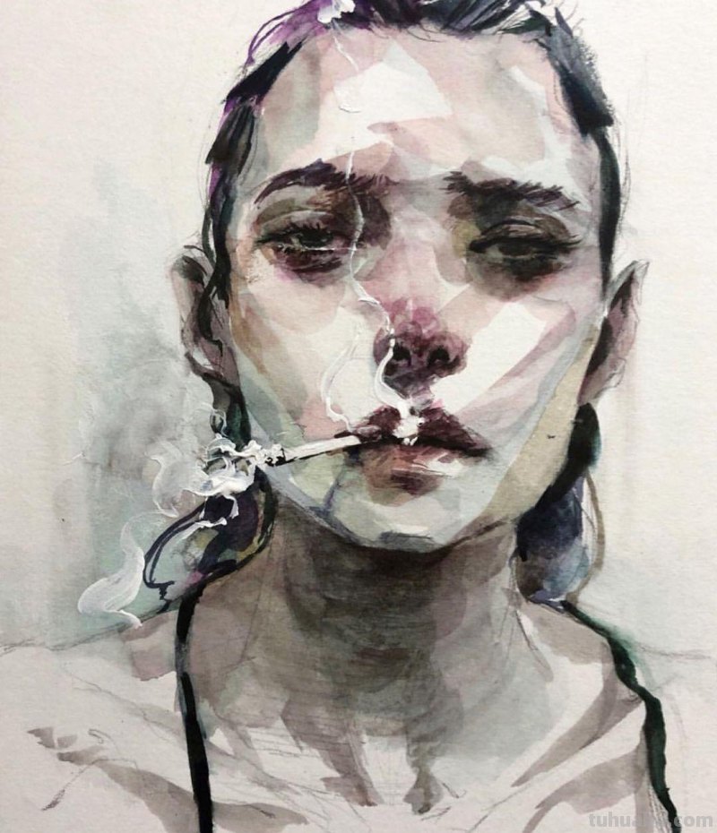 个性十足丨韩国水彩画家随意性的水彩画人物 个性十足丨韩国水彩画家随意性的水彩画人物