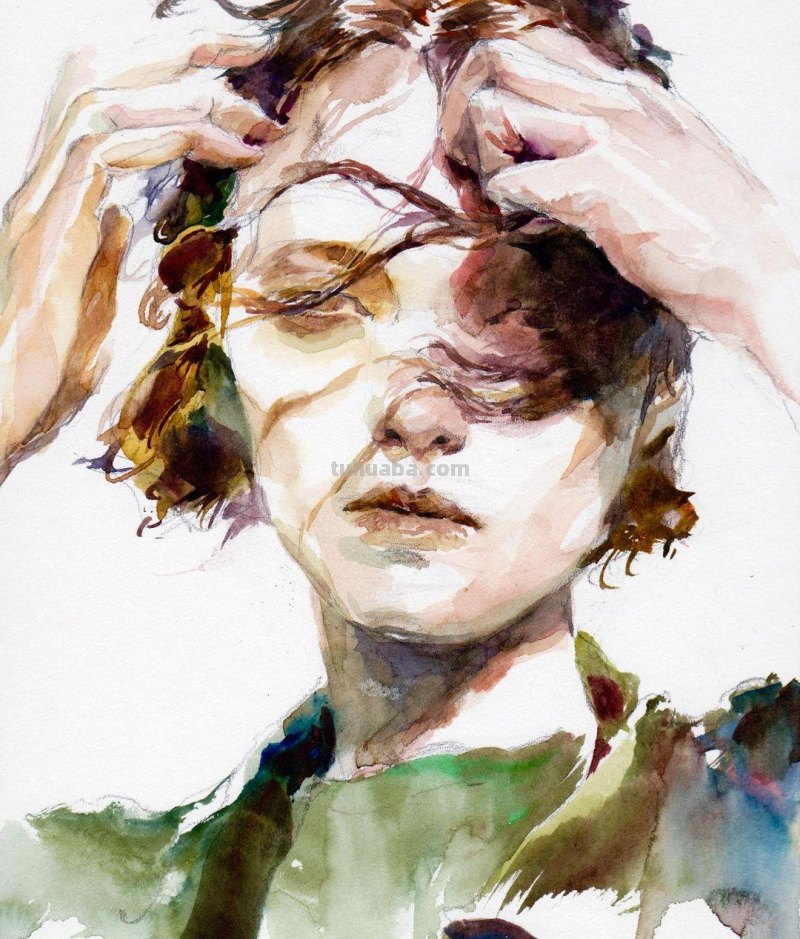 个性十足丨韩国水彩画家随意性的水彩画人物 个性十足丨韩国水彩画家随意性的水彩画人物