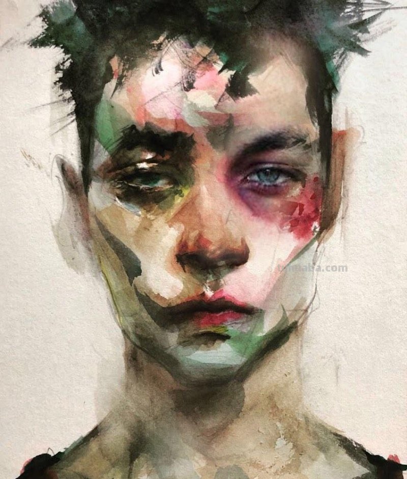 个性十足丨韩国水彩画家随意性的水彩画人物 个性十足丨韩国水彩画家随意性的水彩画人物