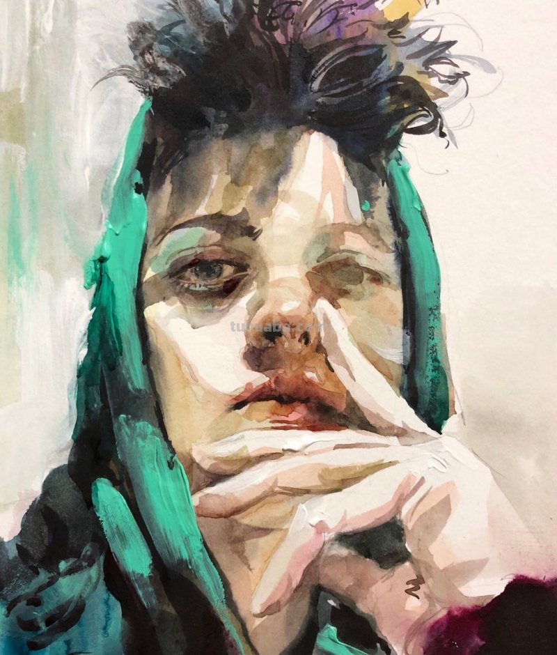 个性十足丨韩国水彩画家随意性的水彩画人物 个性十足丨韩国水彩画家随意性的水彩画人物