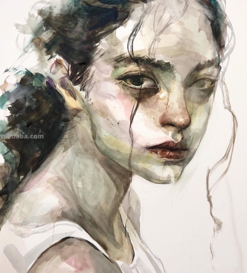 个性十足丨韩国水彩画家随意性的水彩画人物 个性十足丨韩国水彩画家随意性的水彩画人物