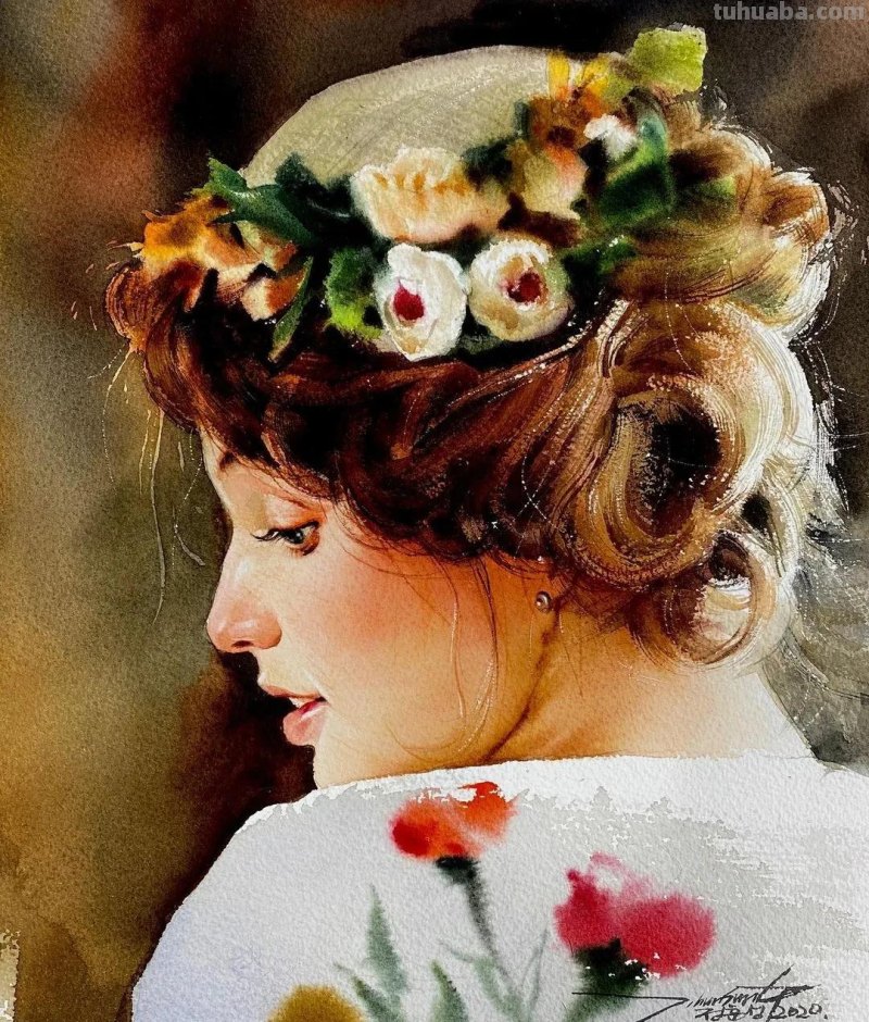 好细致的水彩人物画，人生百态，众生百相