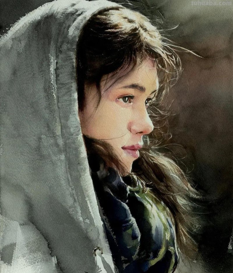 好细致的水彩人物画，人生百态，众生百相