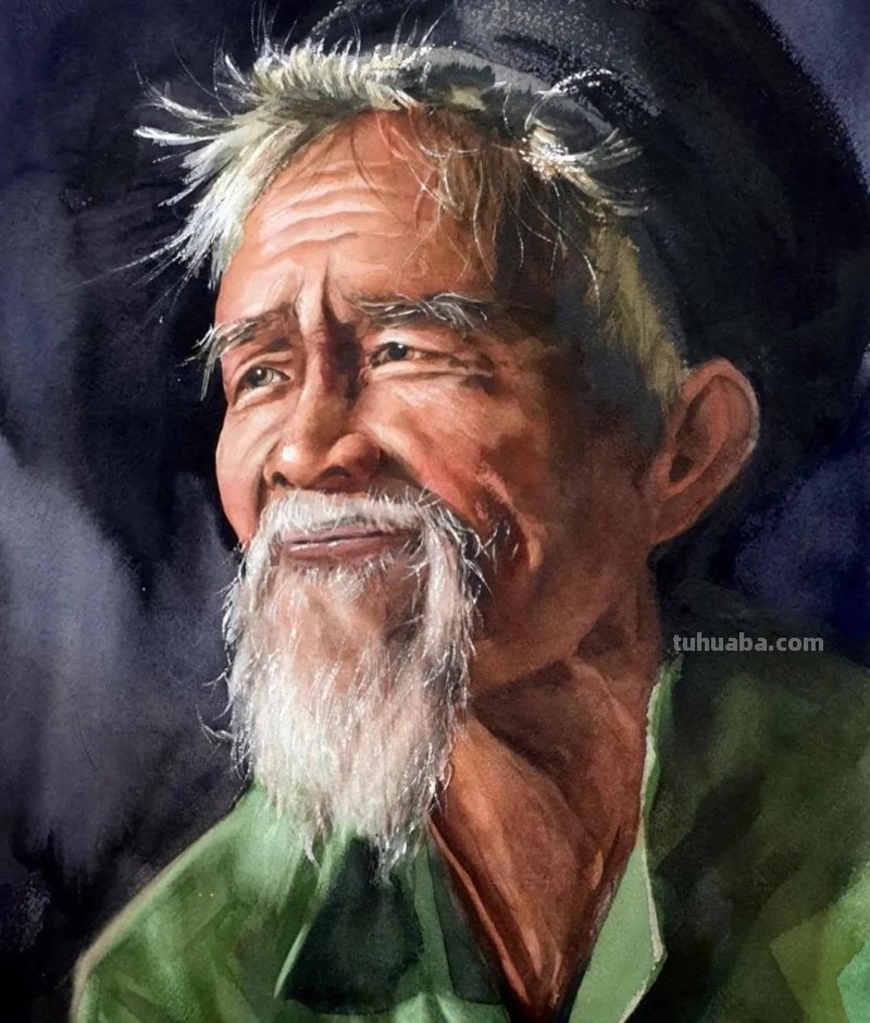 好细致的水彩人物画，人生百态，众生百相