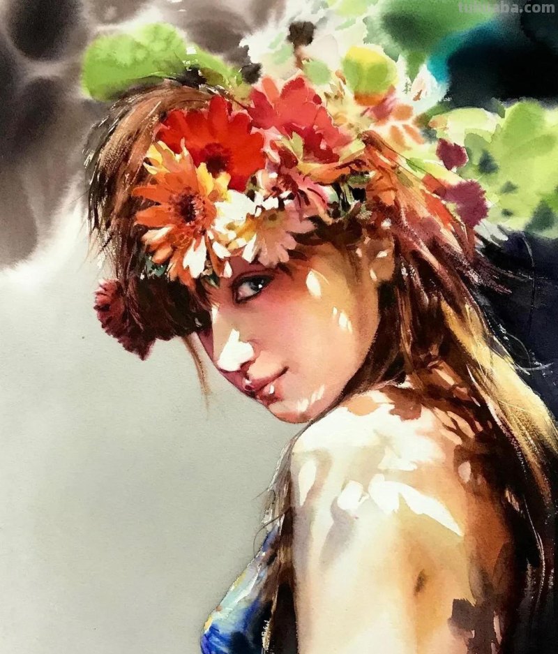 好细致的水彩人物画，人生百态，众生百相