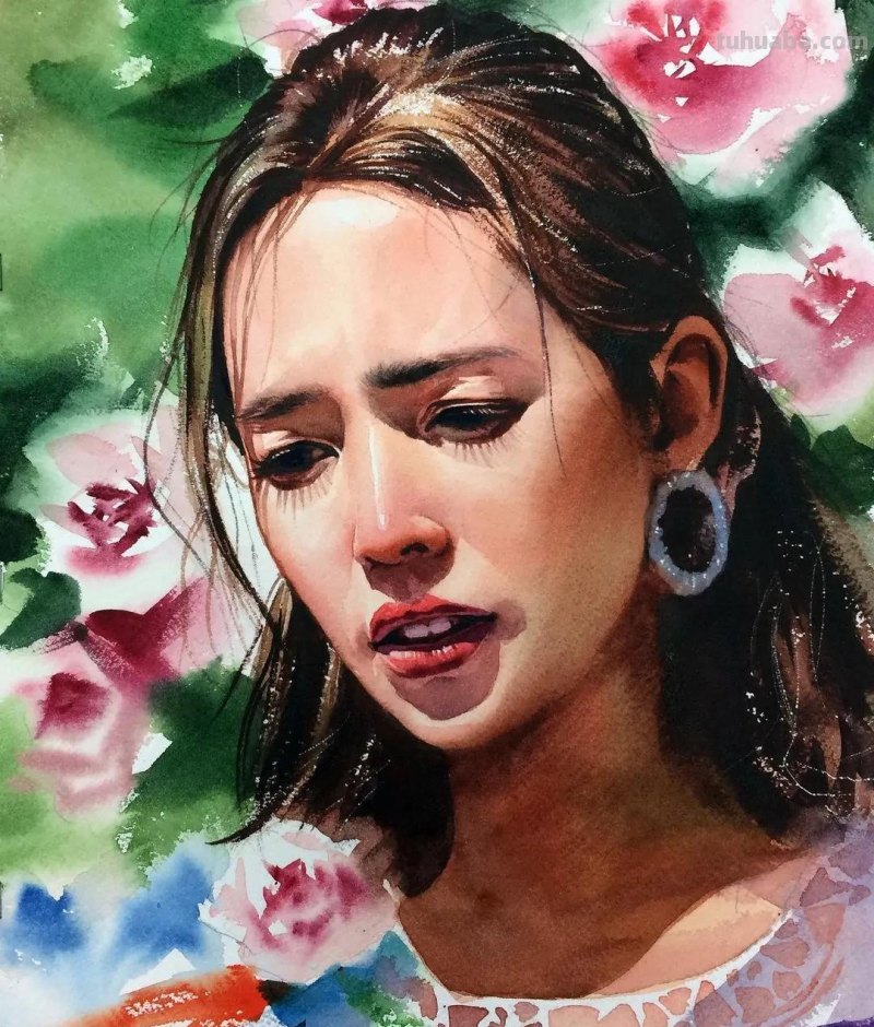 好细致的水彩人物画，人生百态，众生百相