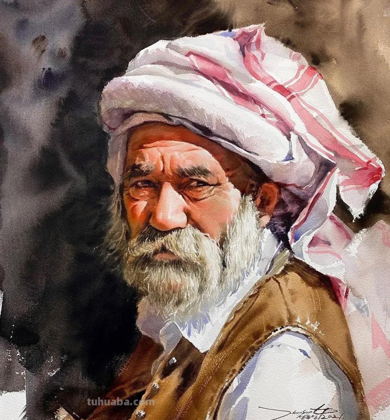 好细致的水彩人物画，人生百态，众生百相