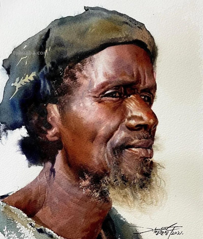 好细致的水彩人物画，人生百态，众生百相