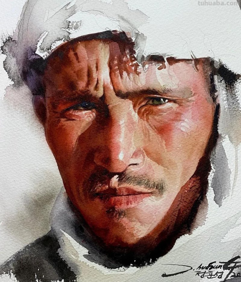 好细致的水彩人物画，人生百态，众生百相