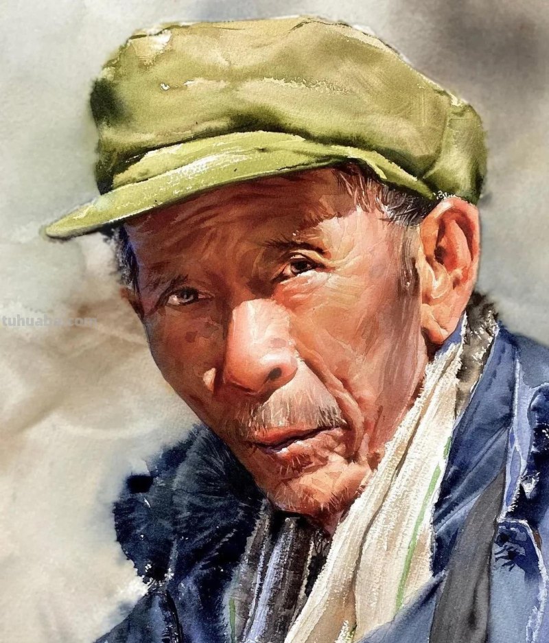 好细致的水彩人物画，人生百态，众生百相