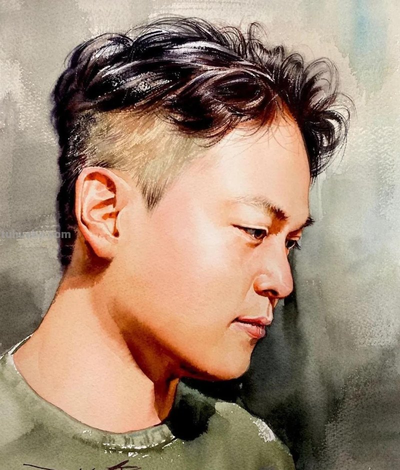 好细致的水彩人物画，人生百态，众生百相