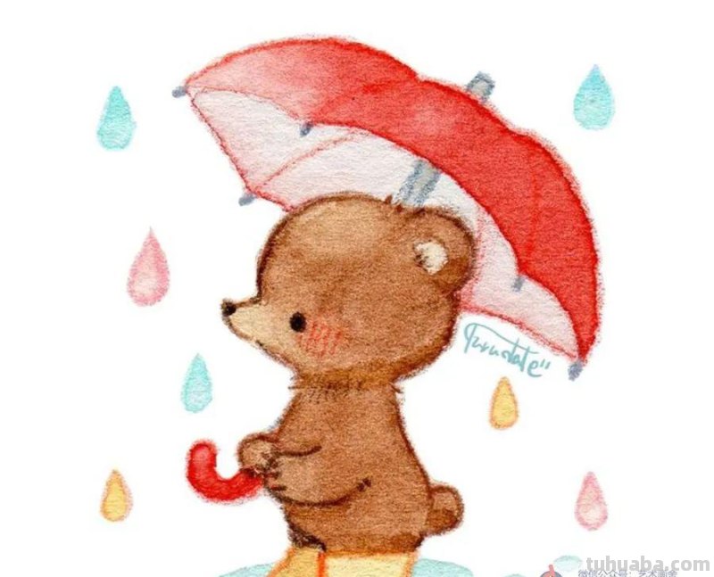 水彩画 - 一组萌态十足的小动物，它们在做什么呢？